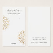 Geometrische Gold Foil Earring Display Card (Vorne & Hinten)