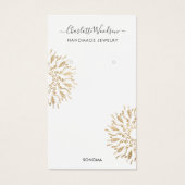 Geometrische Gold Foil Earring Display Card (Vorderseite)