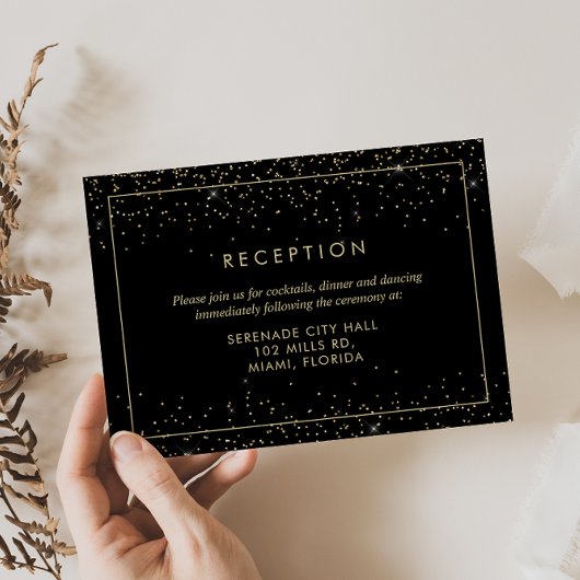 Geometrische Gold-Hochzeitskarte Begleitkarte