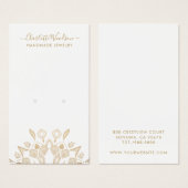 Geometrische Gold Mandala Earring Display Card (Vorne & Hinten)