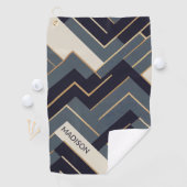 Geometrische Goldene Abbildung Golfhandtuch (Insitu)