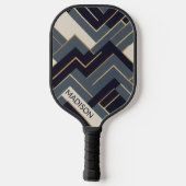 Geometrische Goldene Abbildung Pickleball Schläger (Rückseite)