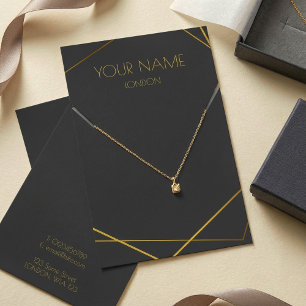 Geometrische, goldene Halskette-Flachbildschirmkar