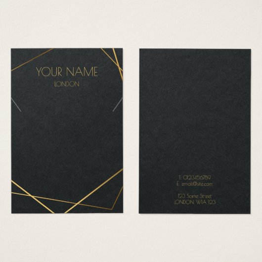 geometrische goldene Halskette oder Armband-Grafik (Vorne & Hinten)