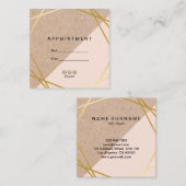 Geometrische goldene KraftDruckfarben-Druckfarbenp Quadratische Visitenkarte (Vorne/Hinten)