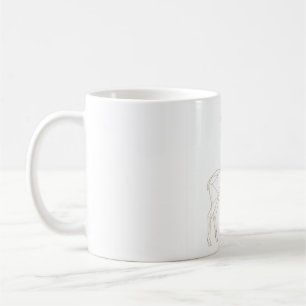 Geometrische Goldhirschgeweihsterne Kaffeetasse