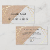 Geometrische Goldkraftpapier Druckgraue Visitenkarte (Vorne/Hinten)