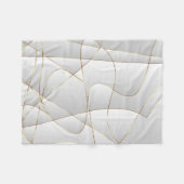 Geometrische Goldlinien Fleecedecke (Vorderseite (Horizontal))