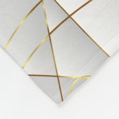 Geometrische Goldlinien Fleecedecke (Ecke)