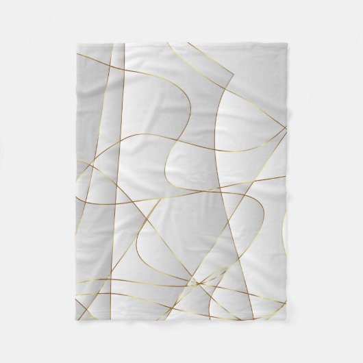 Geometrische Goldlinien Fleecedecke (Vorderseite)