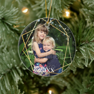 Geometrische Goldlinien Moderner Marmorurlaub Keramik Ornament