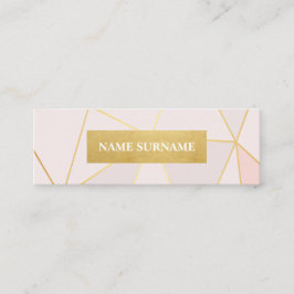 Geometrische Goldpastellrosa-MiniVisitenkarte Mini Visitenkarte