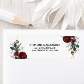 Geometrische Goldrahmen Burgundy Winter-Blume (Insitu)