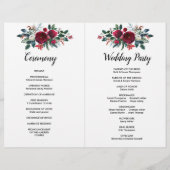 Geometrische Goldrahmen Burgundy Winter-Blume (Rückseite)