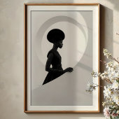 Geometrische Grace: monochrome Modenprofil Poster