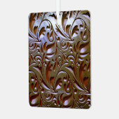 Geometrische Grace: quadratische Metallverzierung Ornament Aus Metall (Vorderseite links)