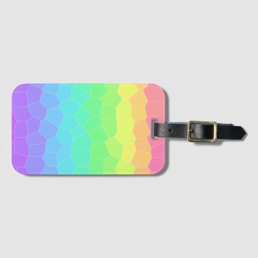 Geometrische Gradient des Bright Rainbow Gepäckanhänger (Vorderseite (Horizontal))