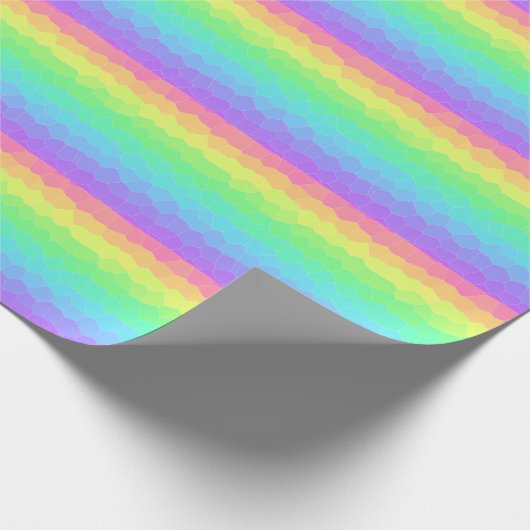 Geometrische Gradient des Bright Rainbow Geschenkpapier (Ecke)