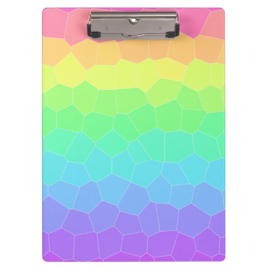 Geometrische Gradient des Bright Rainbow Klemmbrett (Vorderseite)