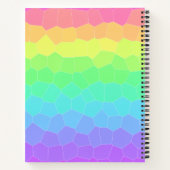 Geometrische Gradient des Bright Rainbow Notizblock (Rückseite)