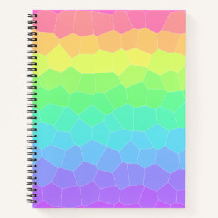 Geometrische Gradient des Bright Rainbow Notizblock