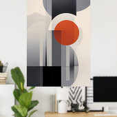 Geometrische Gradient Poster (Heimbüro)