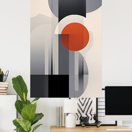 Geometrische Gradient Poster (Heimbüro)