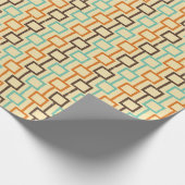 Geometrische Grafik im Retro-Stil der 1970er Jahre Geschenkpapier (Ecke)