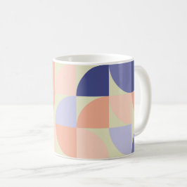 Geometrische grafische Gestaltungsformen | Lila un Kaffeetasse