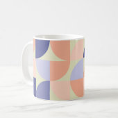 Geometrische grafische Gestaltungsformen | Lila un Kaffeetasse (Vorderseite Links)