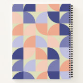 Geometrische grafische Gestaltungsformen | Lila un Notizblock (Rückseite)