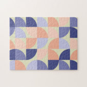 Geometrische grafische Gestaltungsformen | Lila un Puzzle (Horizontal)