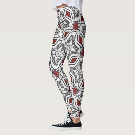 Geometrische grafische Kunst Leggings (Links)