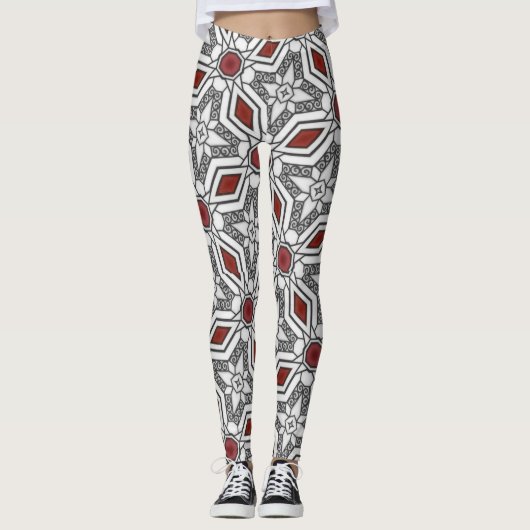Geometrische grafische Kunst Leggings (Vorderseite)
