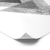 Geometrische graue Dreiecke Poster (Ecke)