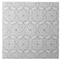 Geometrische graue Muster Abstrakte Blume