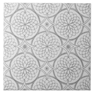 Geometrische graue Muster abstrakte Kreise Fliese