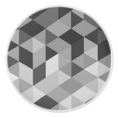 Geometrische graue Tonformen Keramikknauf (Vorderseite)