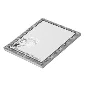 Geometrische Grenze für die schwarze Katze Vollmon Notizblock (Rotiert)