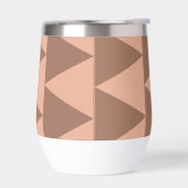 Geometrische große Dreiecke Mocha Mousse Dusty Pin (Links)