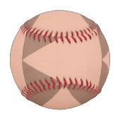 Geometrische große Dreiecke Mocha Mousse Dusty Pin Baseball (Rückseite)