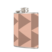 Geometrische große Dreiecke Mocha Mousse Dusty Pin Flachmann (Links)