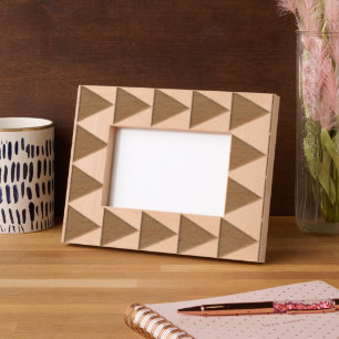 Geometrische große Dreiecke Mocha Mousse Dusty Pin Geätzte Rahmen