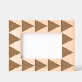 Geometrische große Dreiecke Mocha Mousse Dusty Pin Geätzte Rahmen (Vorderseite)
