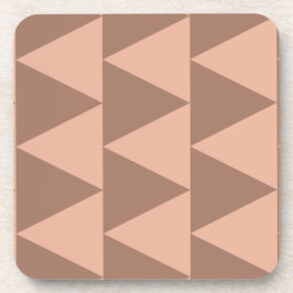 Geometrische große Dreiecke Mocha Mousse Dusty Pin Getränkeuntersetzer