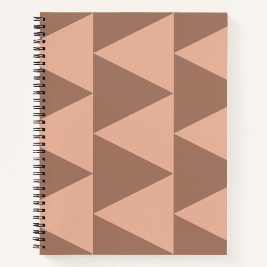 Geometrische große Dreiecke Mocha Mousse Dusty Pin Notizblock (Vorderseite)