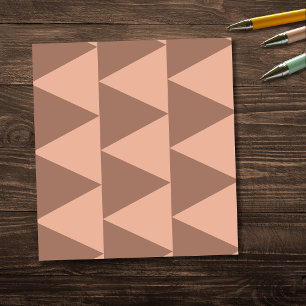 Geometrische große Dreiecke Mocha Mousse Dusty Pin Notizblock