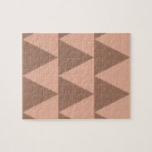 Geometrische große Dreiecke Mocha Mousse Dusty Pin Puzzle (Horizontal)
