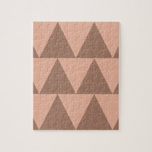 Geometrische große Dreiecke Mocha Mousse Dusty Pin Puzzle