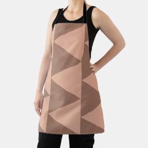 Geometrische große Dreiecke Mocha Mousse Dusty Pin Schürze
